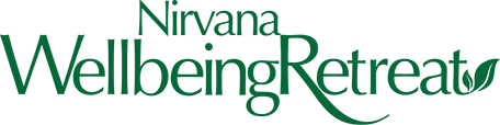 nirvana wellbeing retret logo on green colour